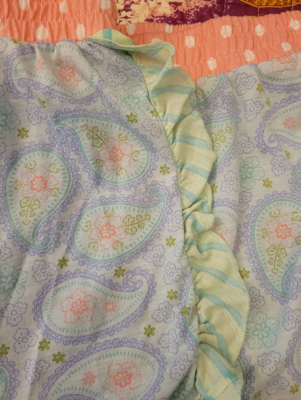 Matilda Jane Shorts Paisley Ruffled Pastel Girls‎ Size 12
